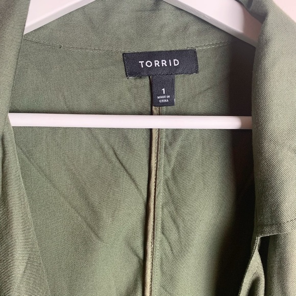 Torrid Waterfall Jacket Olive Green - Picture 3 of 5